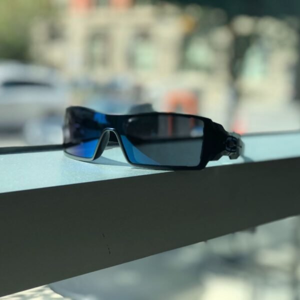 Sport Wrap-Around Sunglasses with Blue Polarized Lenses